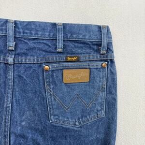 Vintage Wrangler Jeans Men's 36x30 Fits 34x28 Blue Medium 13MWZ Cowboy Rancher